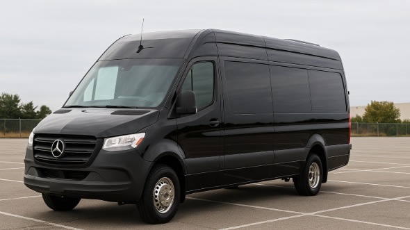 Exterior of Daly City Party Bus Company's 14 Passenger Sprinter Limousine in Daly City