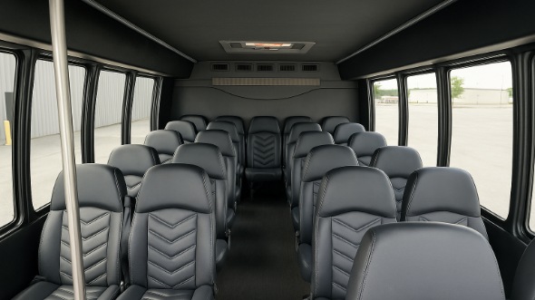 Interior of San Mateo Party Bus Company's 25 Passenger Minibus in San Mateo