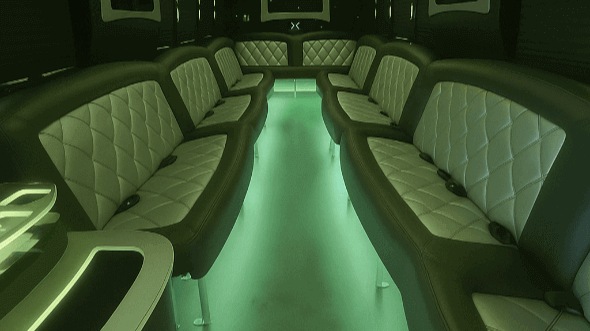 Interior of Hayward Party Bus Company's 40 Passenger Party Bus in Hayward