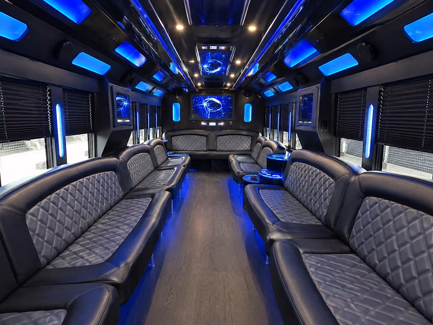 18 Passenger Party Bus Inside