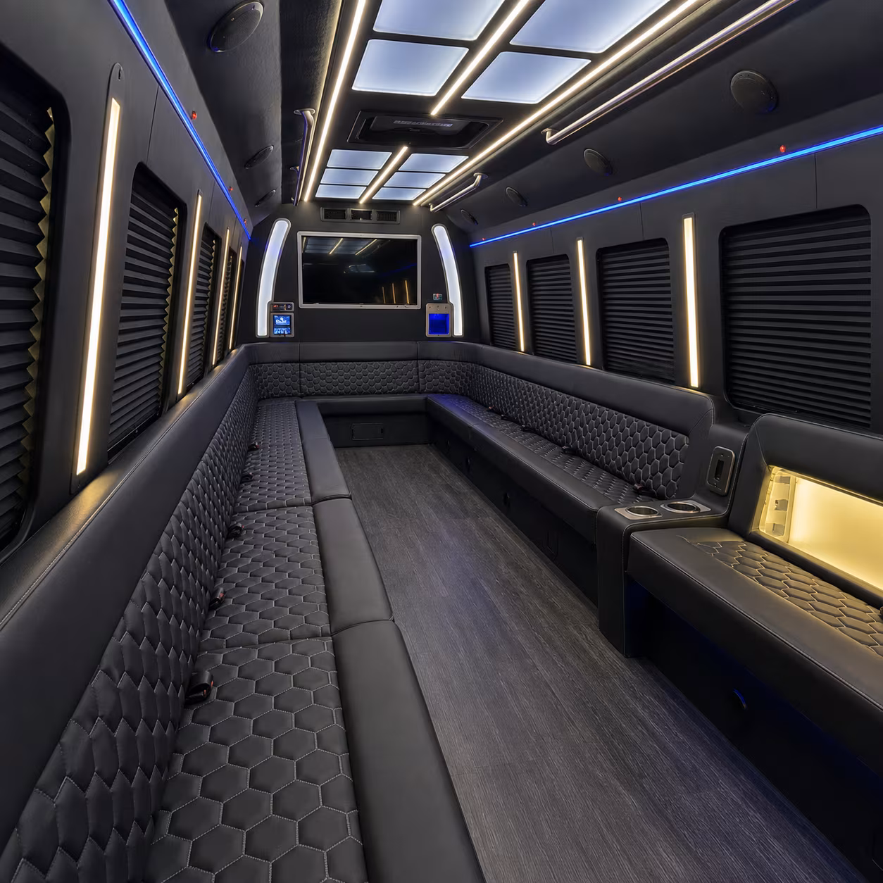 40 Passenger Party Bus Interior