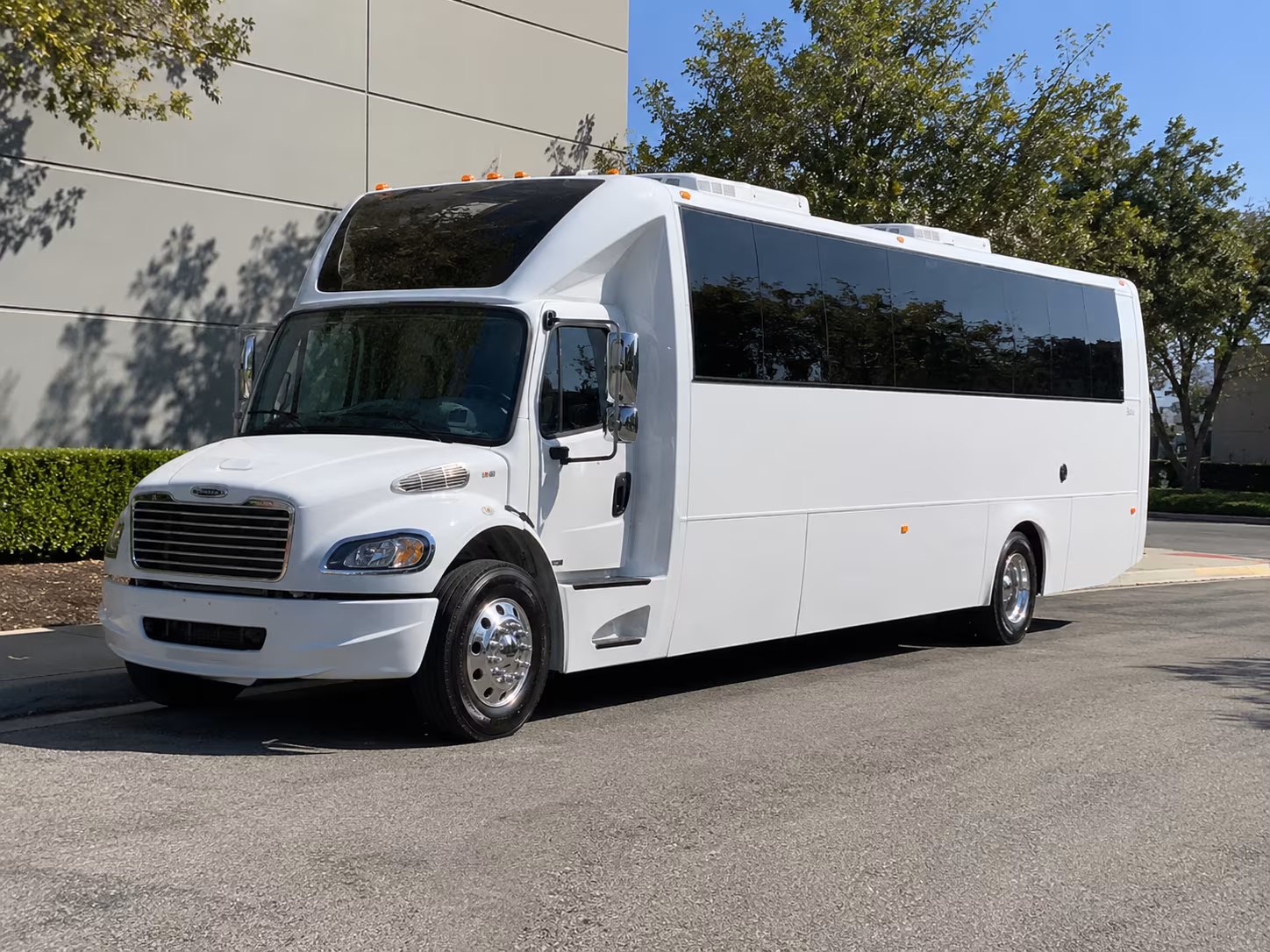 Passenger seating aboard a party bus rental serving San Mateo