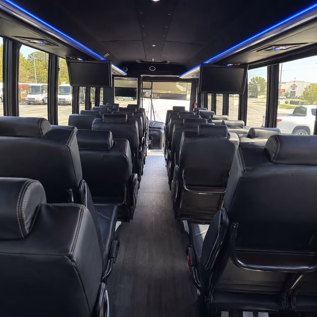 San Mateo Airport Shuttle & Transportation party bus exterior