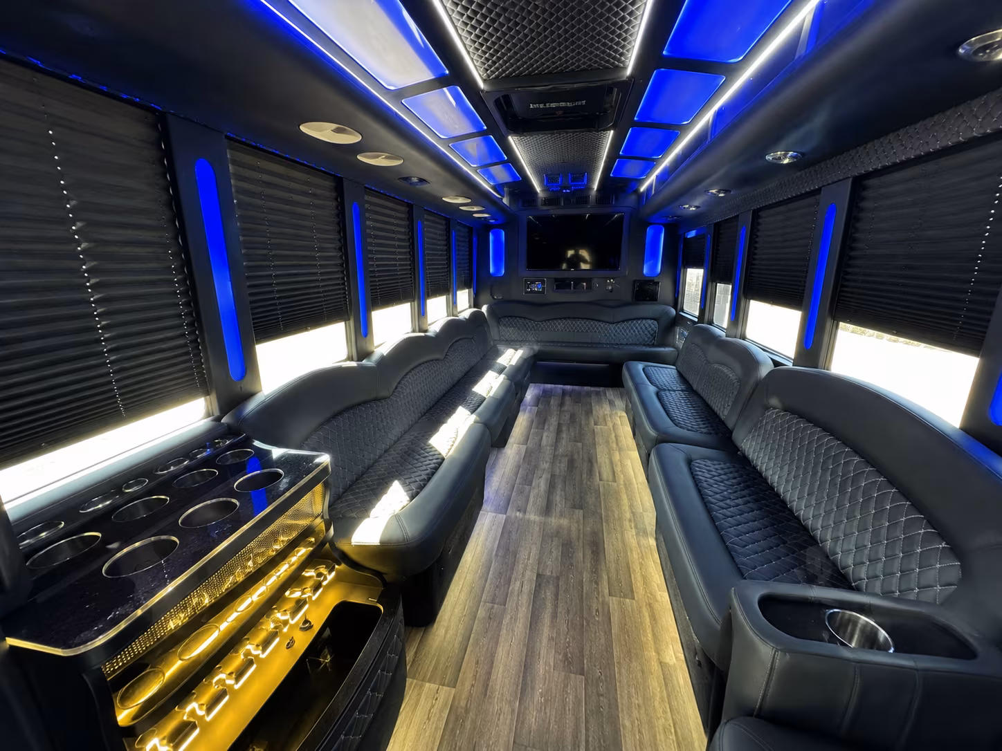 San Mateo Bachelor & Bachelorette Transportation party bus exterior