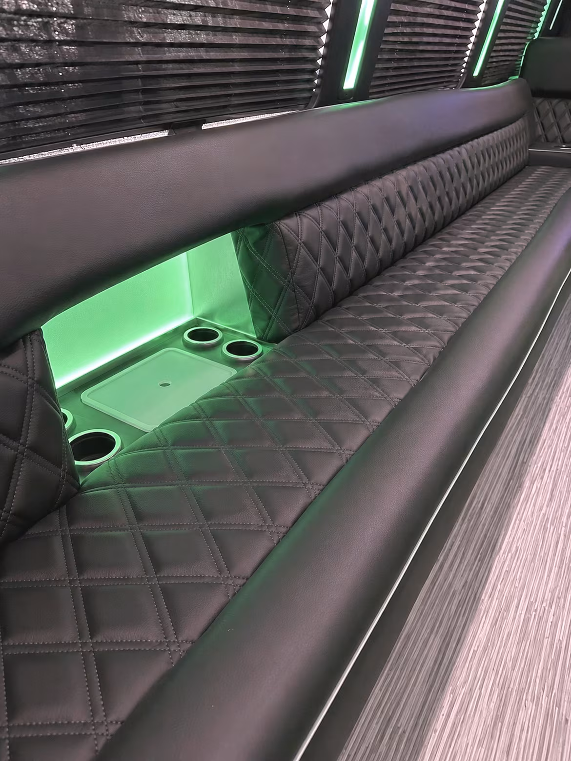San Mateo Concert & Music Festival Transportation party bus interior