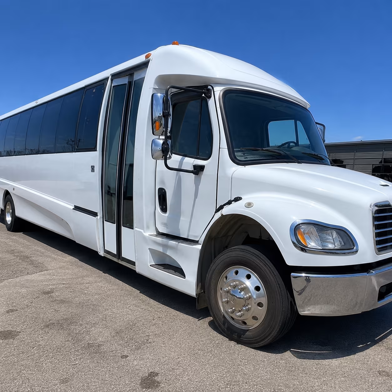 San Mateo School Event Transportation party bus exterior