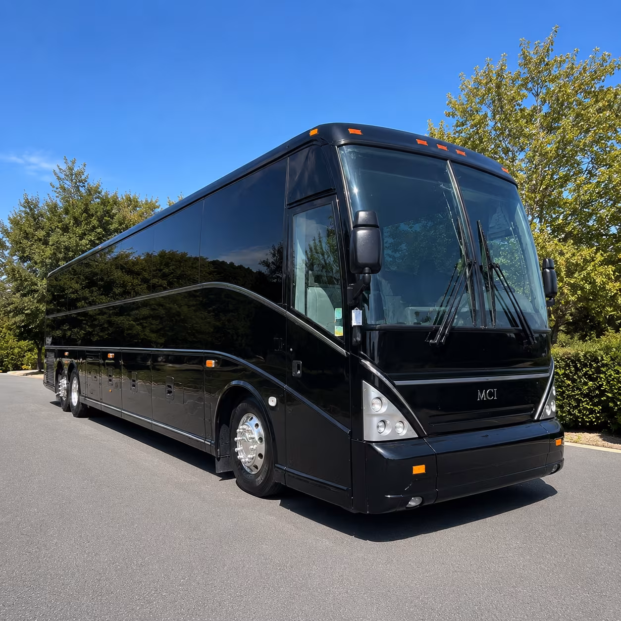 San Mateo School Event Transportation party bus exterior