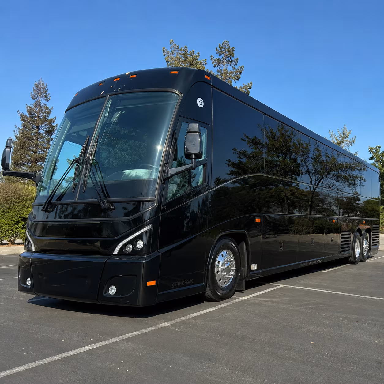 San Mateo School Event Transportation party bus interior