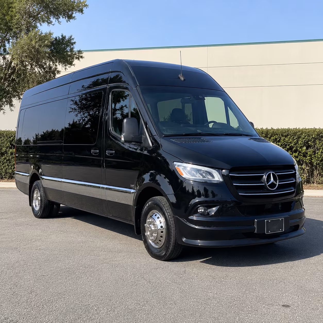San Mateo School Event Transportation party bus exterior