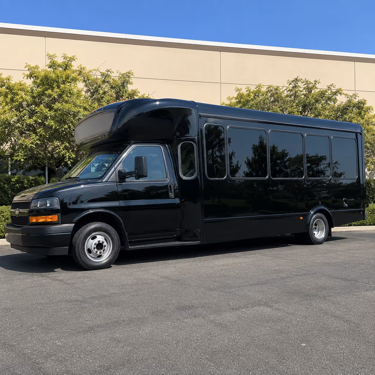 San Mateo Sporting Event Transportation party bus exterior