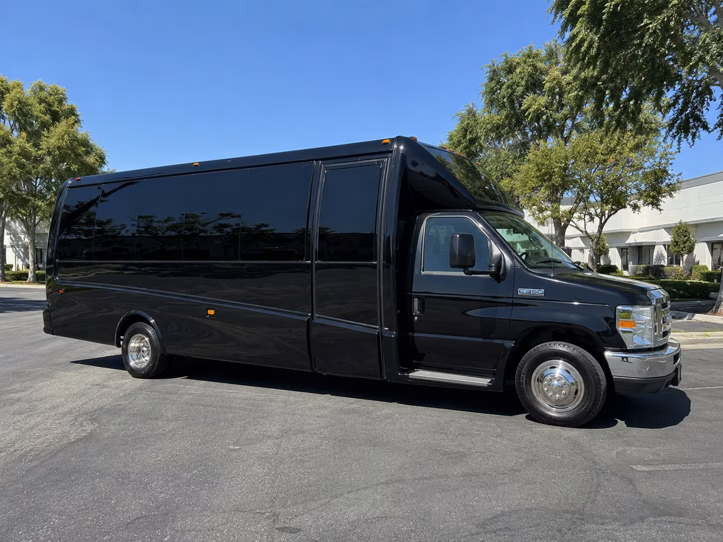 San Mateo Wedding Transportation party bus exterior