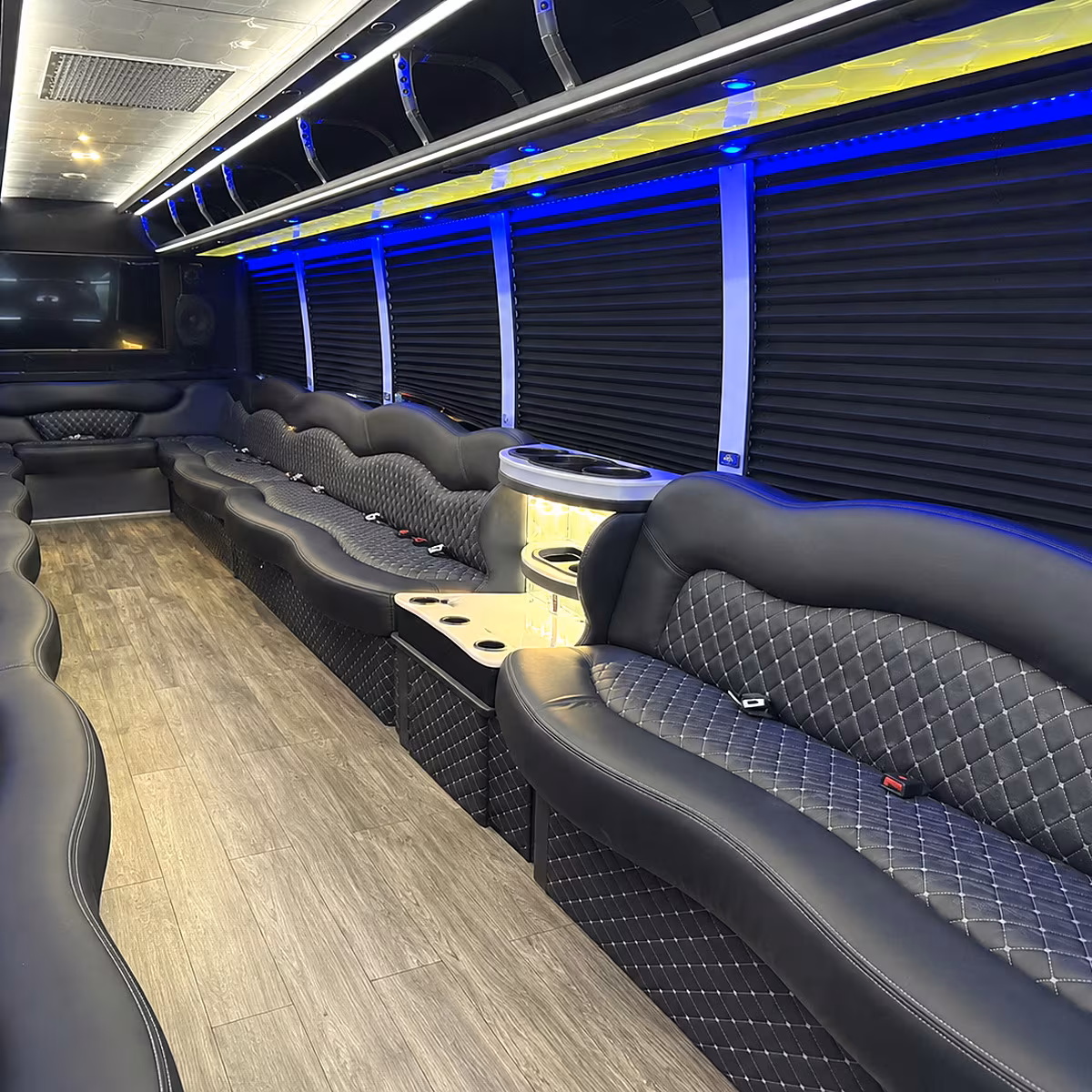 San Mateo Winery Tour & Pub Crawl Transportation party bus interior
